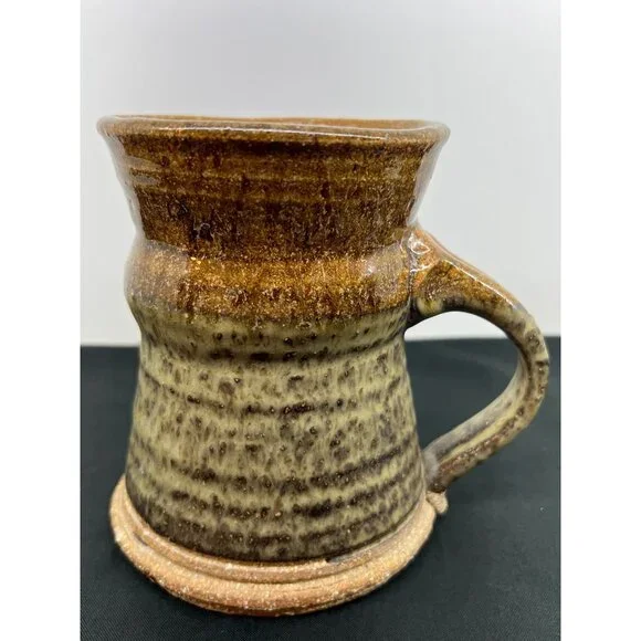 Handcrafted Artisan Ceramic Coffee Mug Textured Glaze Pottery Tankard - Picture 1 of 6